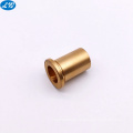 Customized CNC turning machined brass metal part hollow tube